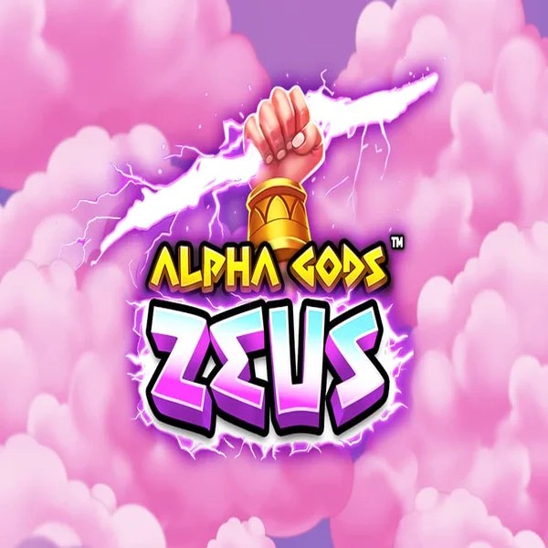 Alpha Gods Zeus slot logo by PearFiction Studios at Gigaspinz Casino