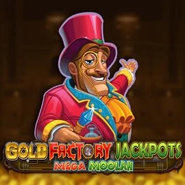 Gold Factory Jackpots Mega Moolah logo by Aurum Signature Studios at Gigaspinz Casino