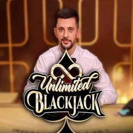 Unlimited Blackjack online game logo by Ezugi on gigasspinz.nl